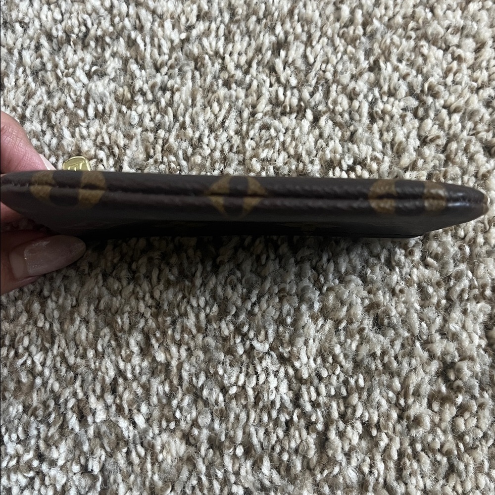 Louis Vuitton Brown Monogram Key Pouch with Gold Chain - Picture 6 of 7